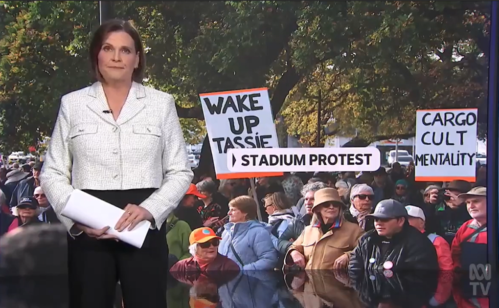 ABC TV News Tasmania – Thousands Rally Against AFL Stadium at Macquarie Point